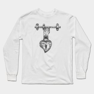 Padlock Heart, Love Long Sleeve T-Shirt